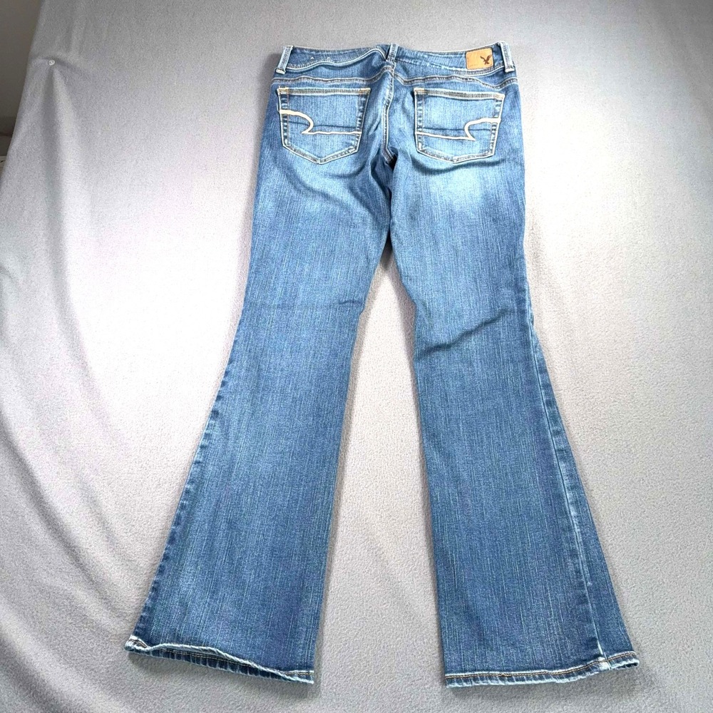 American Eagle Kick Boot Jeans Womens 6 Regular Medium Wash Stretch Denim Y2K - Picture 2 of 10